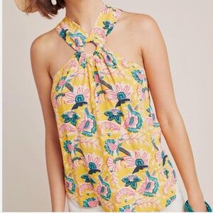 BNWT Maeve by Anthropologie Mica Floral Botanical Halter Top